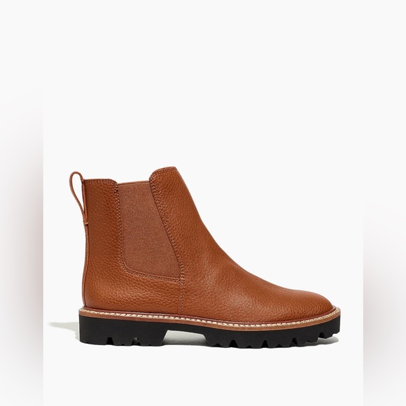 Madewell The Citywalk Lugsole Chelsea Boot - English Saddle Brown Leather 10 - Picture 4 of 12